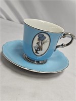 HOLLY HOBBIE PATTERN BLUE GIRL 3" TEA CUP AND