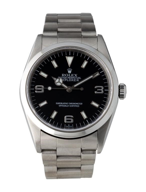 Rolex Explorer Oyster Perpetual Ss Auto Watch 24mm