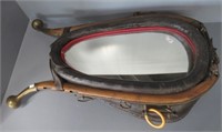 Vintage horse collar mirror. Measures: 31" Long.