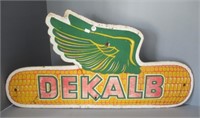 DeKalb seed sign. Measures: 16" H x 31.5" W.