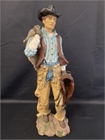 Resin Montana cowboy, approx 21in tall