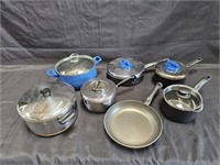 Large group of vintage cookware by Revere ware,