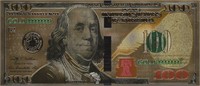 Gold Toned US Bank Note Facsimiles, set