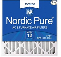 Nordic Pure 20x20x4 AC Furnace Air Filters 2 Pack