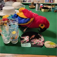 B249 Tropical Delight -parrot glasses and more