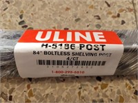 84" ULine Boltless Shelving Posts ×4 - New