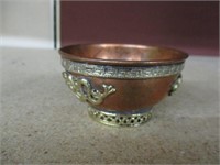 Vintage Copper and Brass Dragon Bowl small