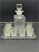 American Fostoria liquor set