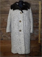 ESTATE THEM M COHN CO WOOL MINK COAT SIZE MEDIUM V