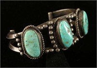 Old Pawn Sterling & Turquoise Bracelet