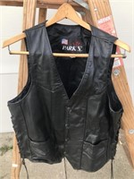 Park V Leather Vest Size 40