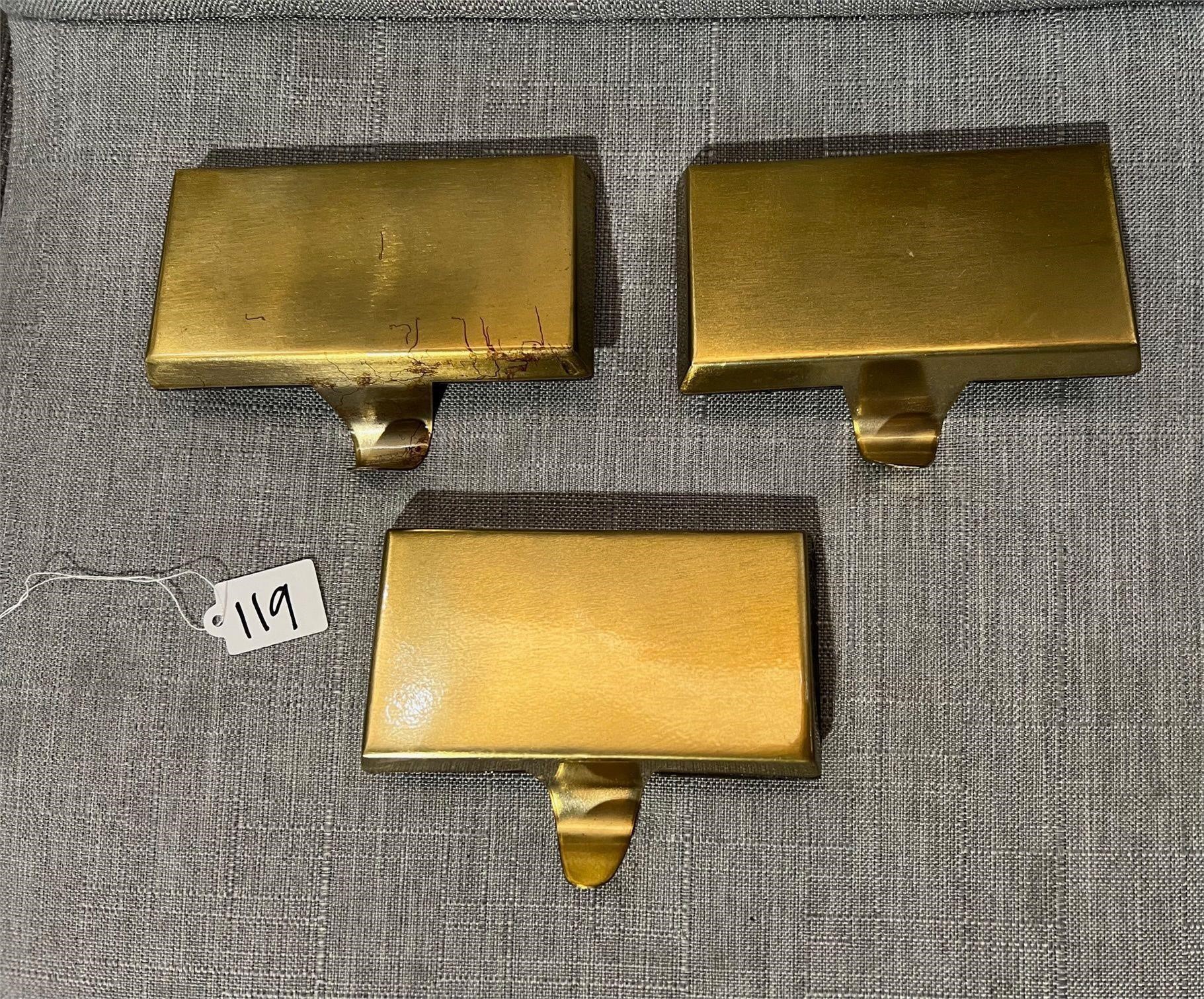 BRASS STOCKING HOLDER LOT