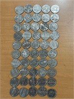 50- Cdn Nickle Dollars - Face Value $50