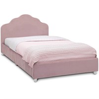 Upholstered Twin Bed  Rose Pink