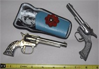 Vtg Nichols Brave Cap Gun w/ Holster Toy + Kilgore