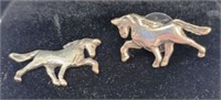 Sterling Silver Horse Earrings  4grams