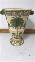 Ceramic palm tree vase
