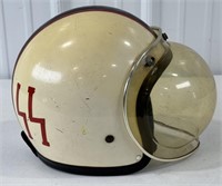 Vintage McHal Style Motorcycle Helmet w/ Bubble
