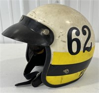 Vintage 1960s Motorcycle Racing Helmet No. 62