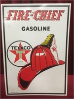 Texaco Fire - Chief Gasoline Tin Sign