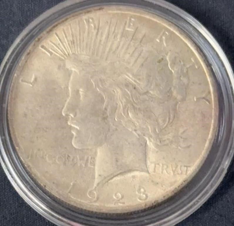 1923 a Morgan silver dollar