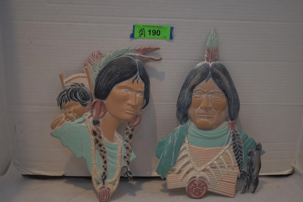 Two Vintage Native American Sexton Wall Hangings