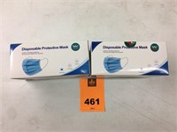 2 Packs of 50 Disposable Protective Masks