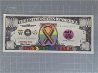 Gay pride banknote
