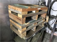 SET OF TWO WOOD PALLET SELVES