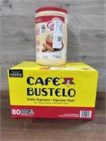 80ct cafe bustelo kcups & 56oz coffeemate creamer