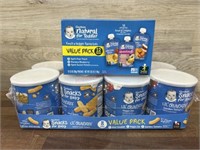 Gerber 8ct lil crunchies & 12 pack baby pouches
