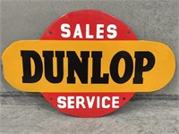 DUNLOP SALES & SERVICE Enamel Sign - 610 x 380