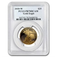 2010-w 1/2oz Proof American Gold Eagle Pr70 Dcam