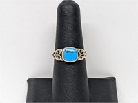 .925 Sterling Silver Turquoise Ring