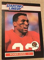 1989 Roger Craig Starting Line Up Card