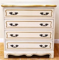 Vintage white French bachelors chest