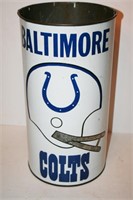 Vintage Metal Baltimore Colts Waste Can