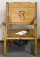 Vintage wooden potty chair; 1960’s