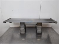 STAINLESS STEEL WALL RACK/SHELF *ONLY*, 51" X 13"