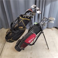 P2 2 sets Golf Clubs with walking bags