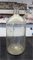Vintage carboy glass bottle 16 in tall, base 7