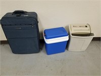 Paper shredder, cooler, suite case