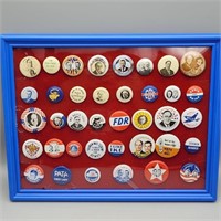 38 REPRODUCTION PRESIDENTIAL CANDIDATE PINS WITH