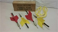 Four Lawn Darts & 2 Target Rings