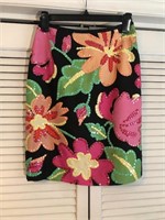 VINTAGE CASUAL CORNER FLORAL SKIRT SIZE 2