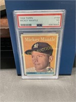 1958 GRADED MICKEY MANTLE TOPPS # 150