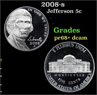 Proof 2008-s Jefferson Nickel 5c Grades GEM++ Proo