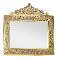 Ornamental Brass Mirror