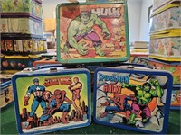 Marvel vintage metal lunch boxes