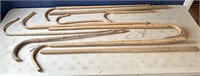 Lot of Wood Shaped Canes Tools